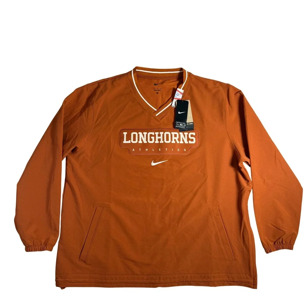 NWT Nike Texas Longhorns 2024 Sideline Windshirt Jacket Men's XL Orange